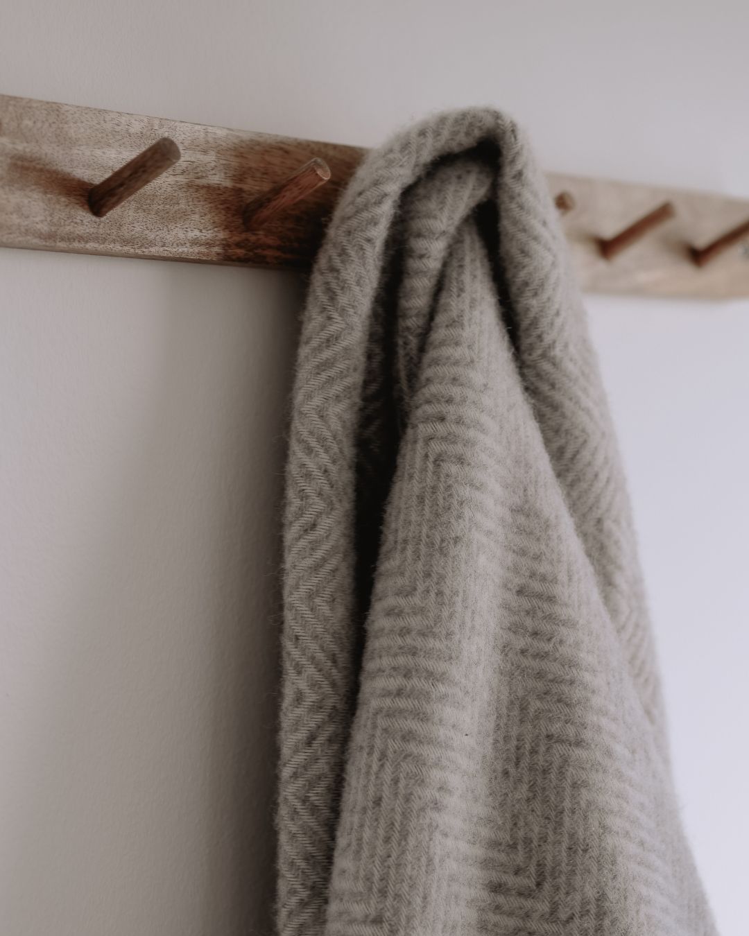 Ullpledd 140 x 200 cm - Lysegrå