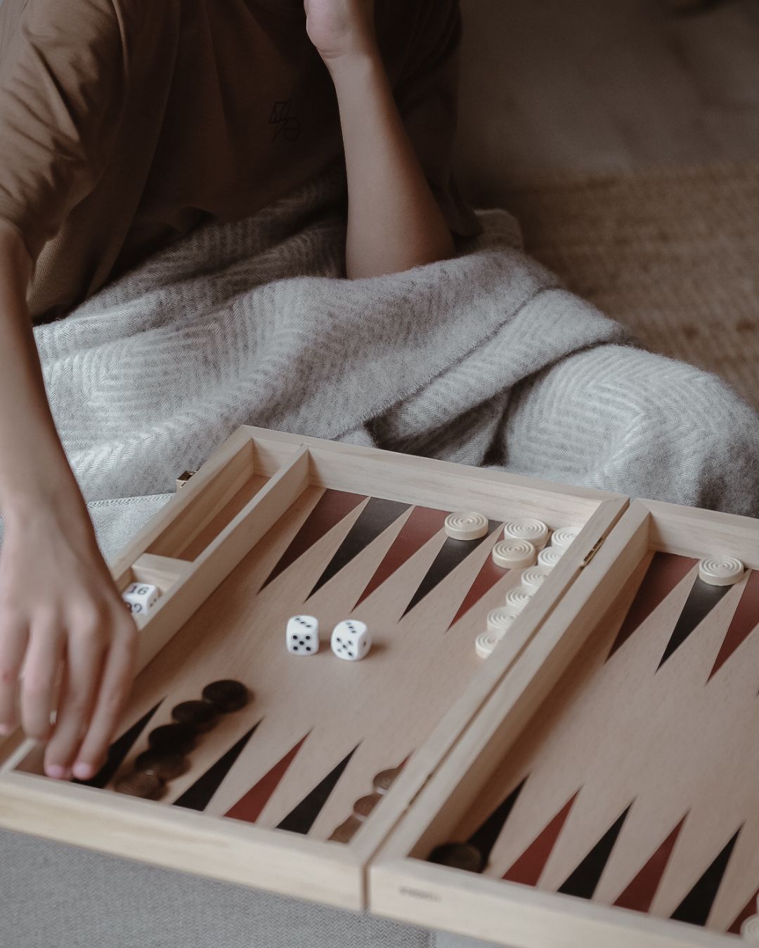 Ullpledd 140 x 200 cm - Lysegrå