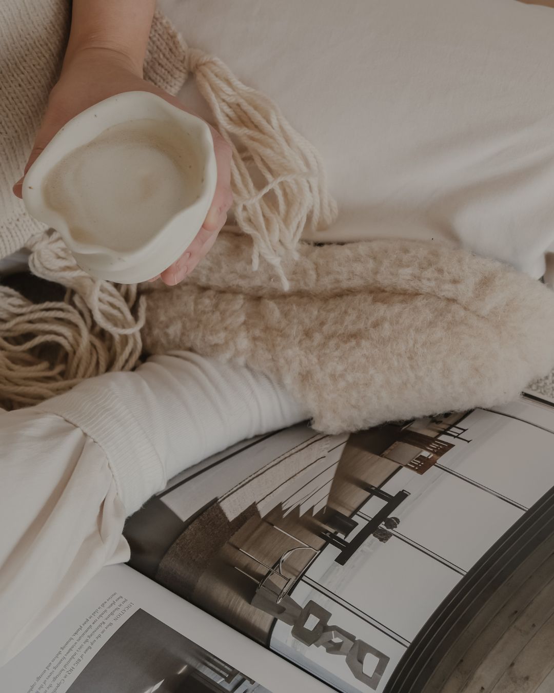 Ulltøfler i merinoull – Beige