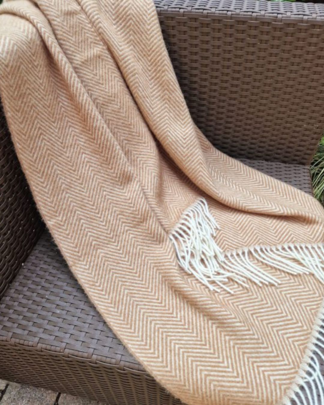 Ullpledd 140 x 200 cm - Beige