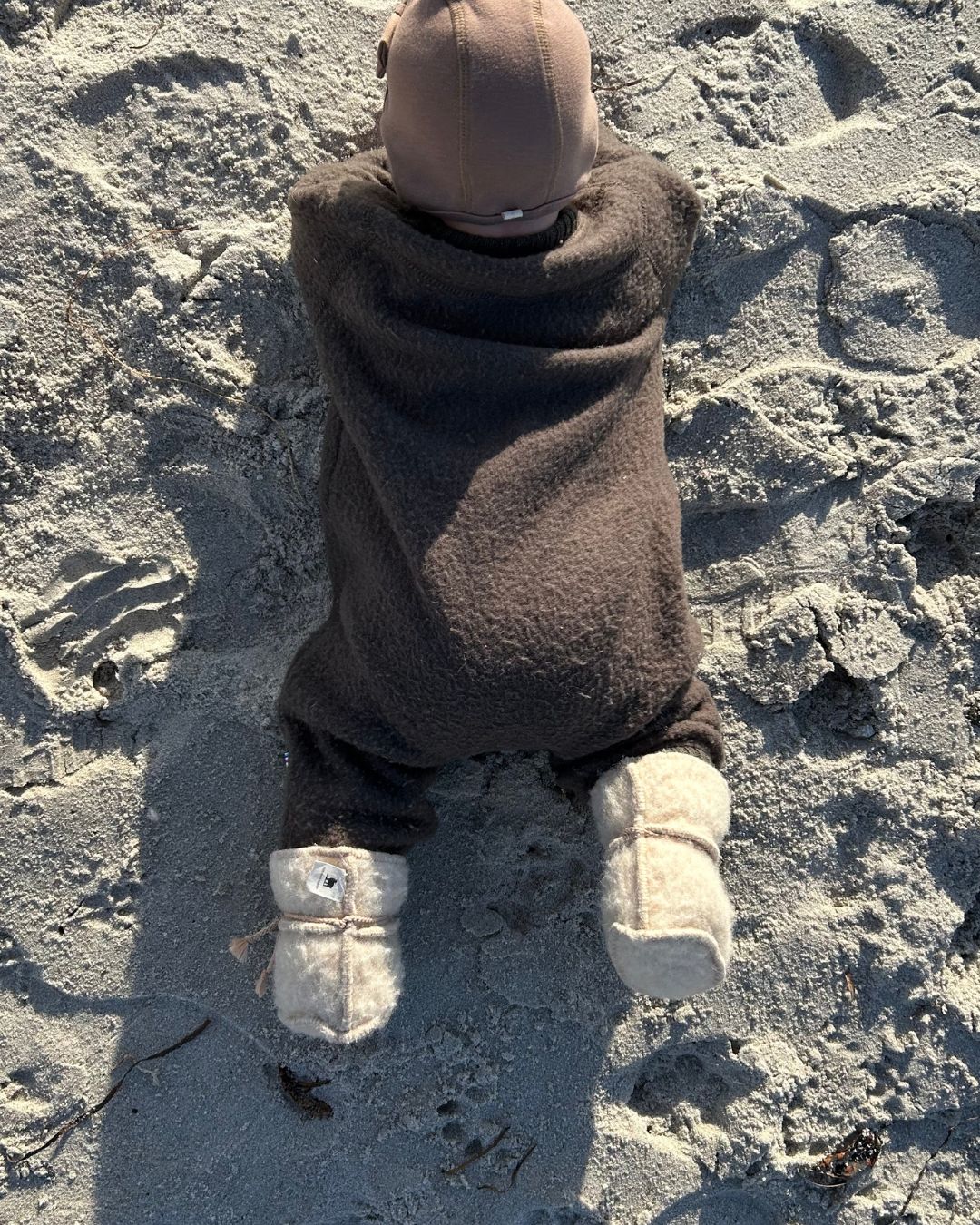 Babytøfler – Beige (3–6 måneder)