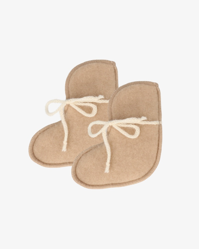 Babyfutter i ull – Beige (0–3 måneder)