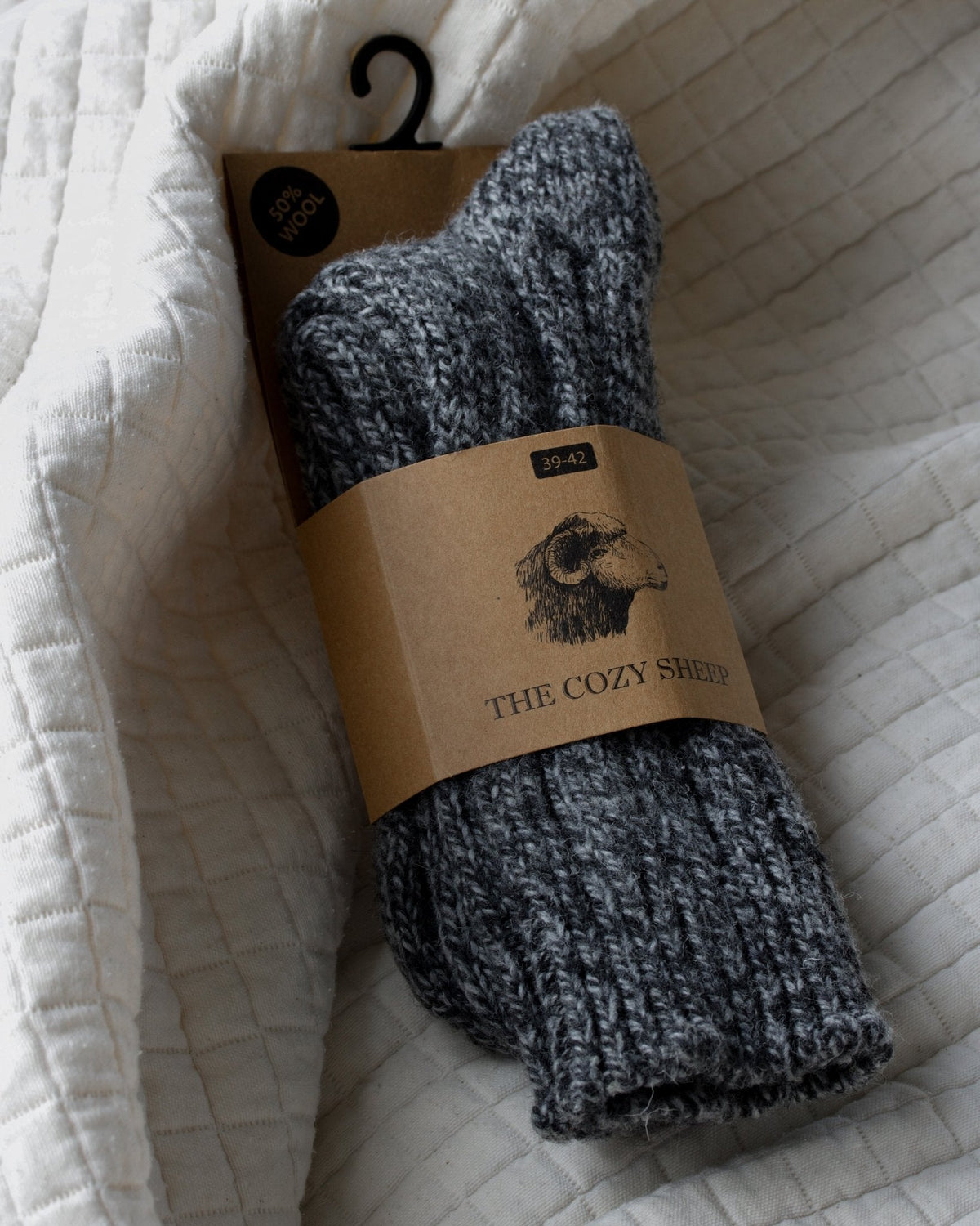 Uldstrømper - Mørkegrå - The Cozy Sheep