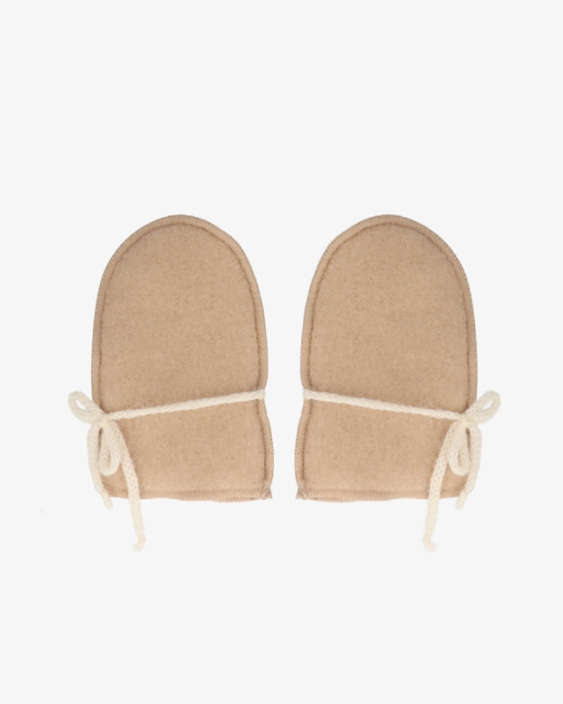 Babyvotter i ull – Beige (0-3 måneder)